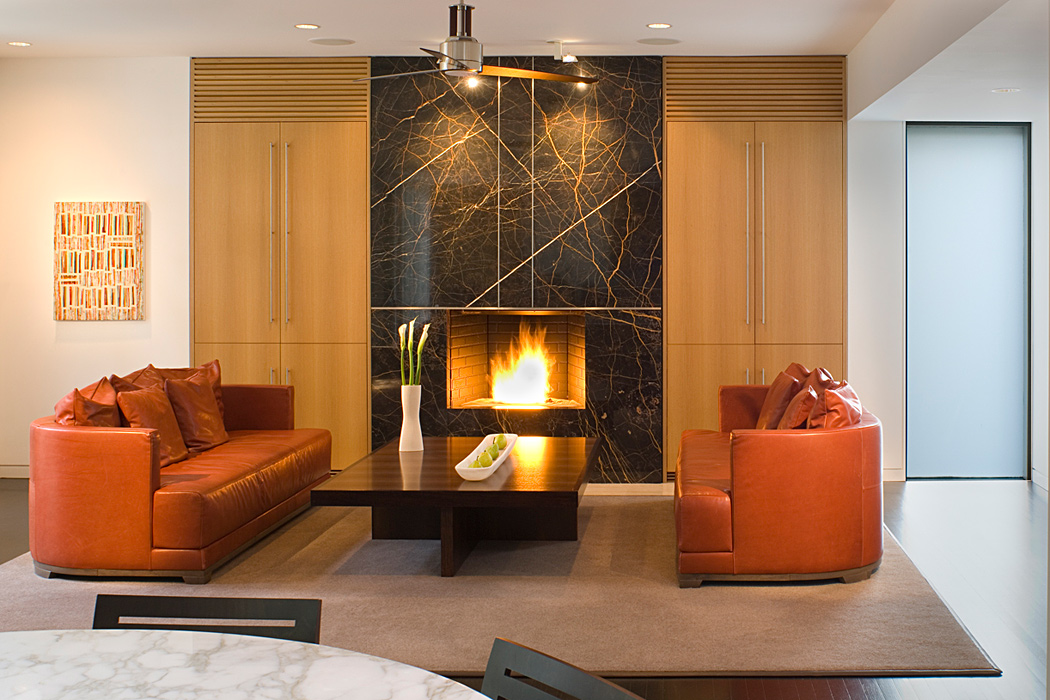 Fireplace, Quincy Street Residence, Custom home by Peterson and Collins Builders