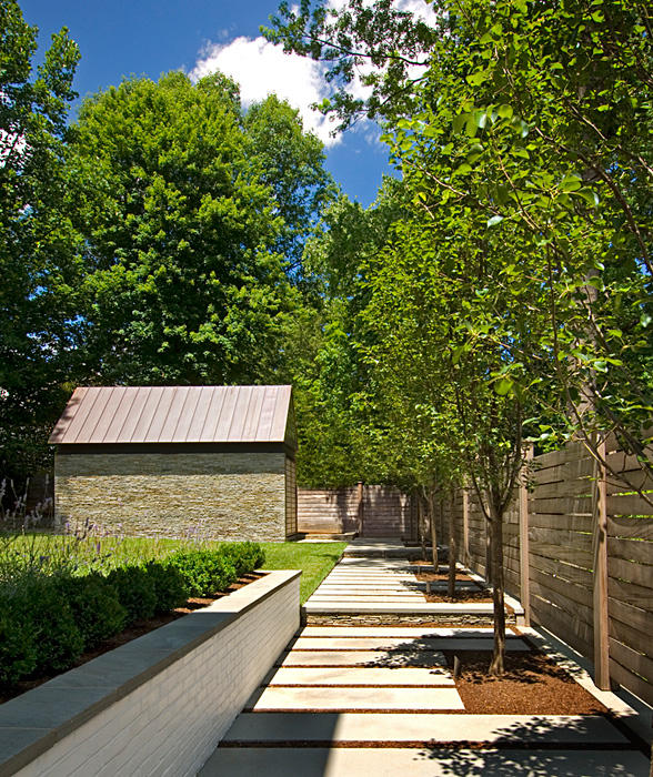 Rear walk, Quincy Street Residence, Custom home by Peterson and Collins Builders