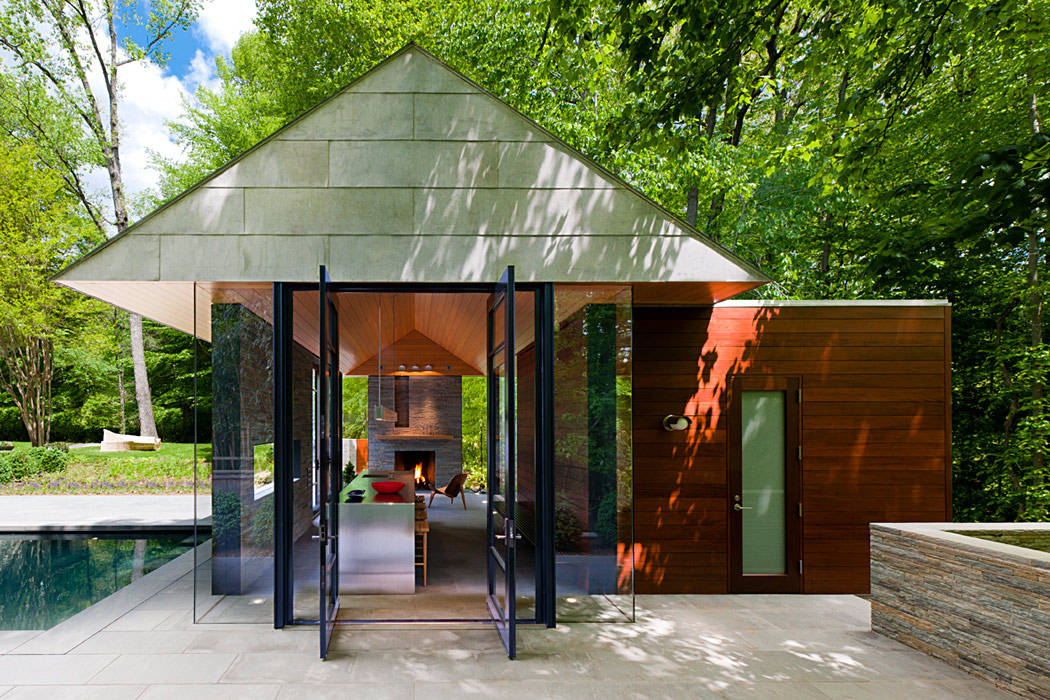 Private Pool & Pavillion by Peterson and Collins Builders