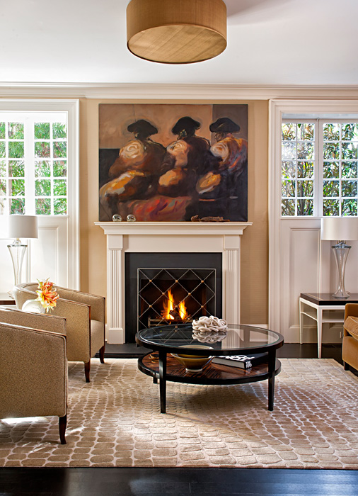 Fireplace, Cleveland Park Residence, built by Peterson and Collins Builders