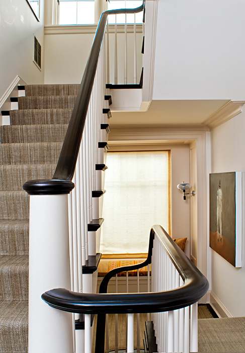 Staircase, Cleveland Park Residence, built by Peterson and Collins Builders