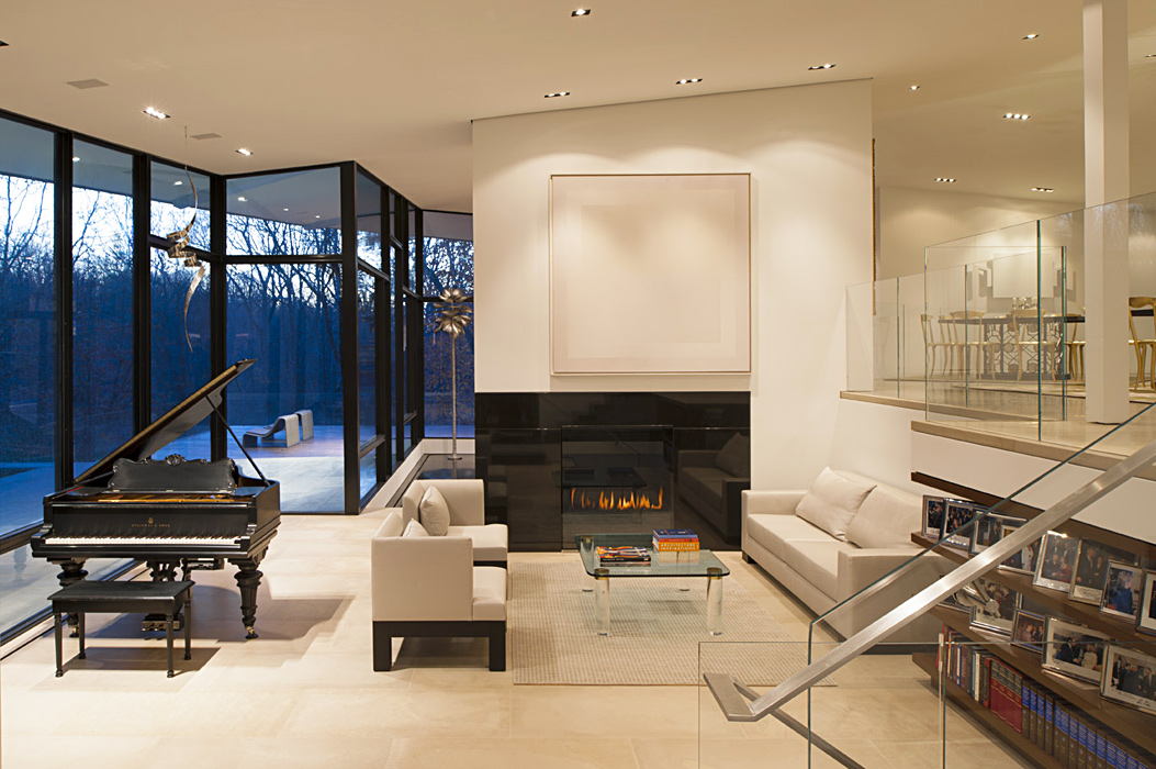 Difficult Run Home interior fireplace, built by Peterson and Collins Builders