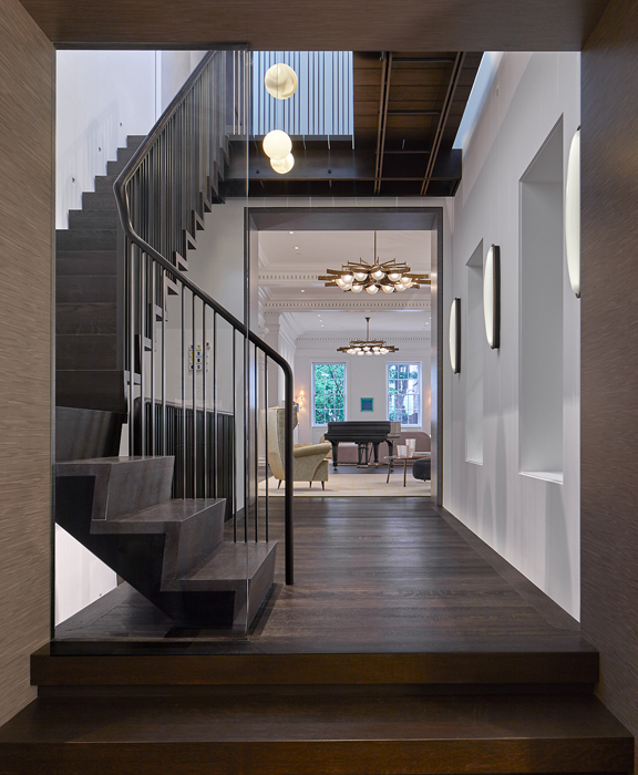 Foyer and stairs, Cox Row Residence, Peterson + Collins Builders