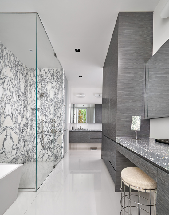 Master bath, Cox Row Residence, Peterson + Collins Builders