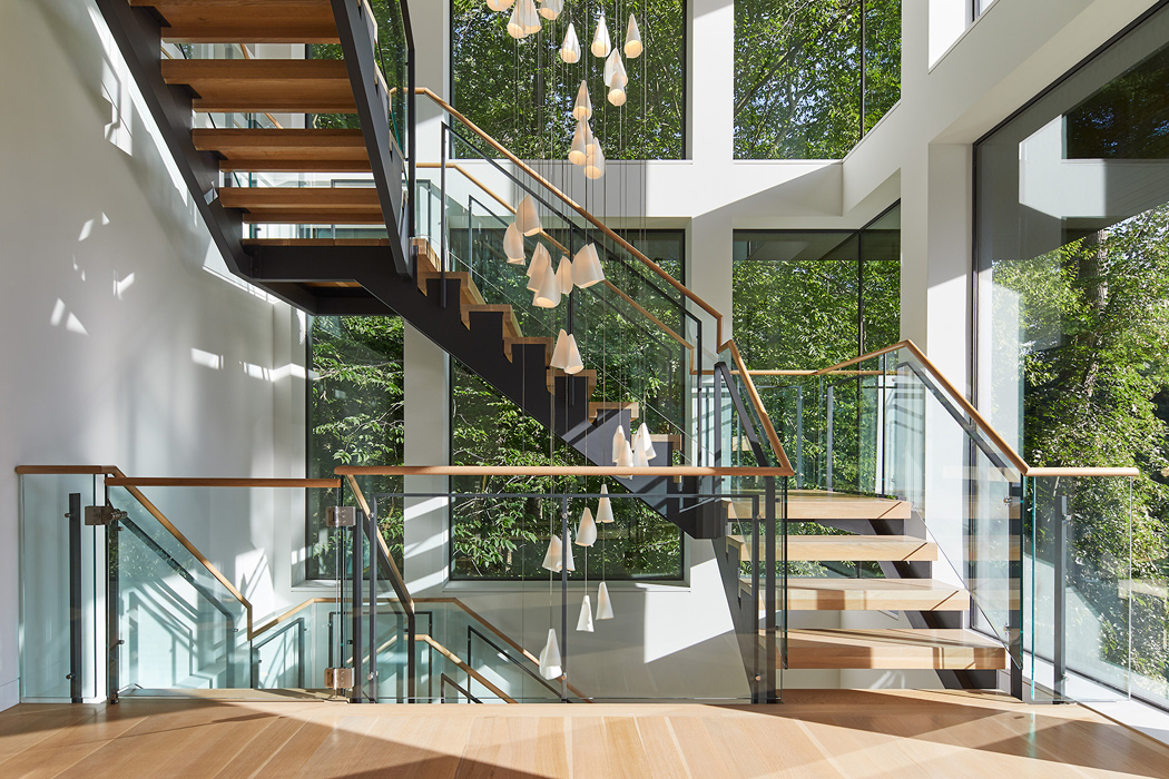 Interior Staircase, , Potomac Overlook Residence, built by Peterson and Collins