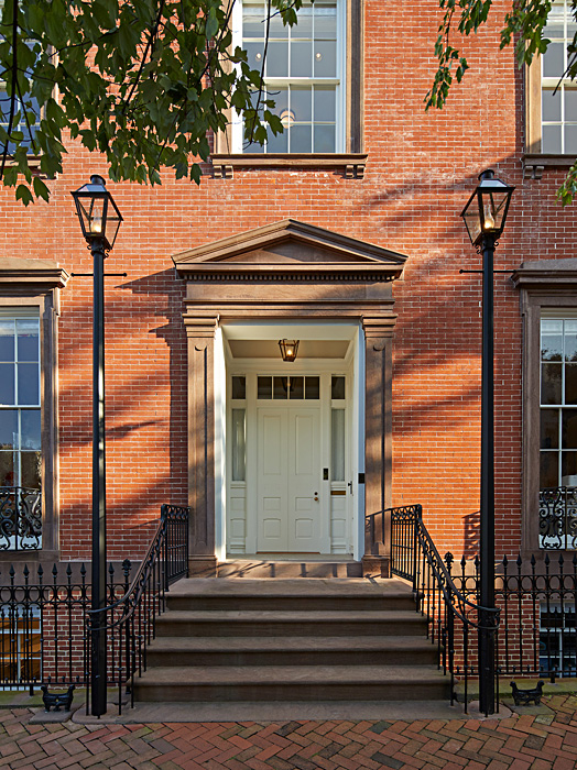 Front entryway and door