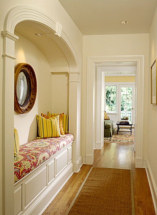 Custom Millwork, arched inset banquet